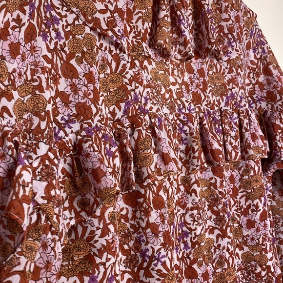 J Crew Ruffle crinkle chiffon top in fête floral Size small - Picture 13 of 17